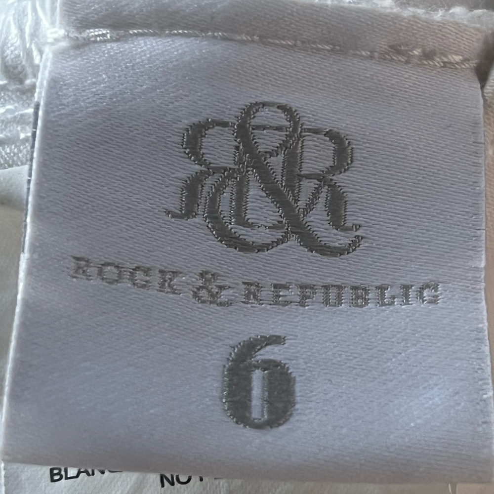 Rock & Republic women’s white skinny high rise Kendall jeans size 6 - Picture 8 of 8